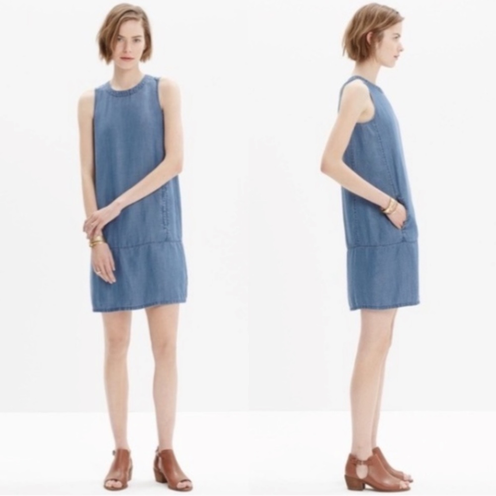Madewell Denim Sleeveless Mini Dress M